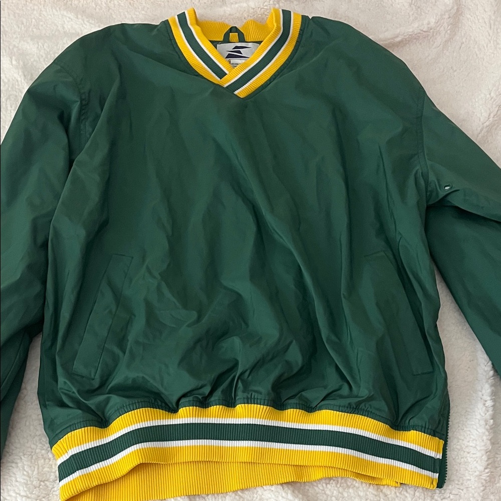 Green and Yellow Pullover Jacket